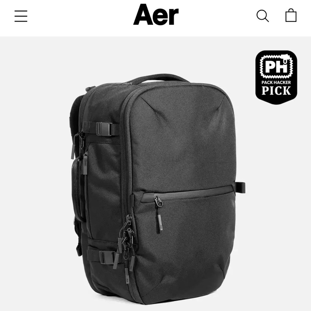 AER Travel Pack 3 Black Backpack
